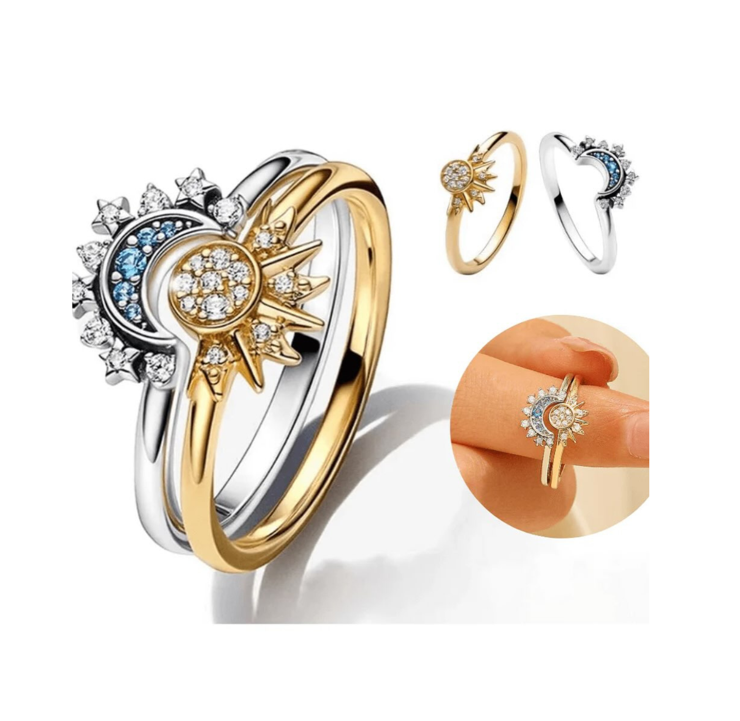 Anillos Sol y Luna Eclipse Pareja (1772014)