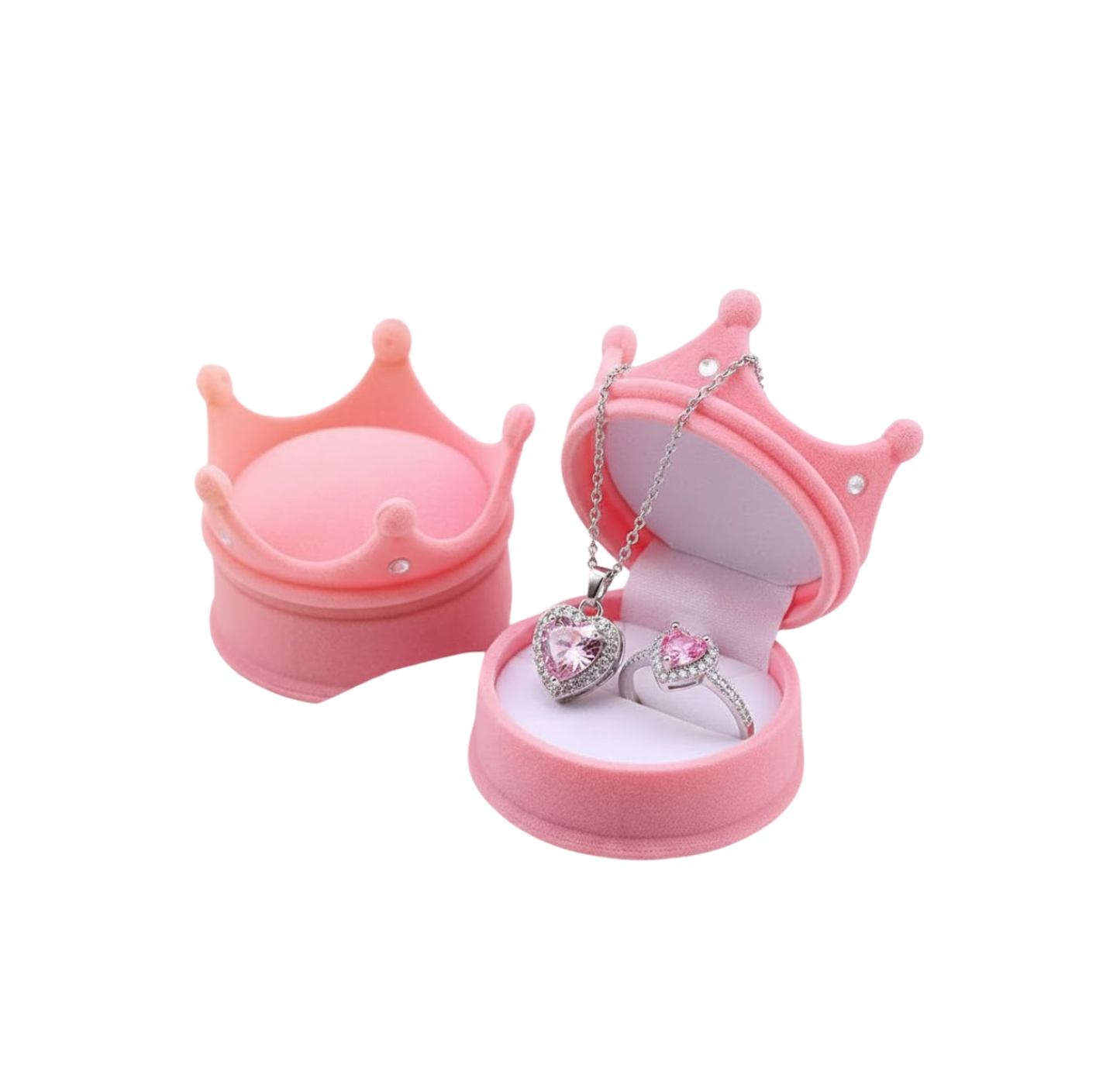 Set Anillo y Collar Corazón Caja Corona (2042653)